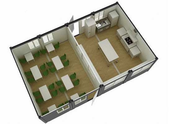 Casas prefabricadas de contenedores desmontables Apartamentos prefabricados para estudiantes