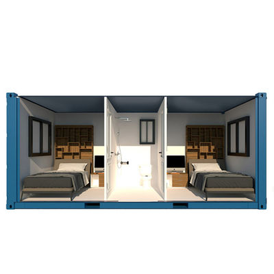 2 dormitorios Casa de contenedores Q235B Prefabricadas Modulares Antióxido