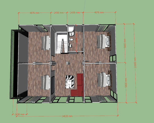30 pies x 20 pies Container House Apartamento