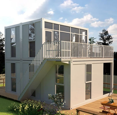 Antióxido 2 dormitorios Casa de contenedores pequeñas casas temporales móviles modulares