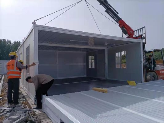 Casas de contenedores plegables portátiles de 40 pies 5 min Instalar antísismica