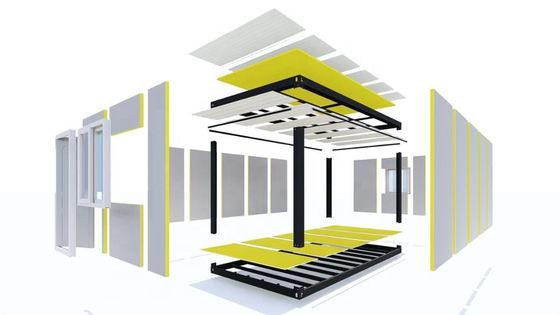 Oficina de seguridad Casa de contenedores, Casa de contenedores modular fabricada y desmontable