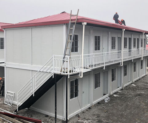 Casa de contenedores de oficina de sitio desmontable portátil a prueba de terremotos