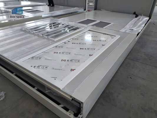 Casas de contenedores plegables de 20 pies 40 pies, Casas de contenedores prefabricadas para el sitio de construcción