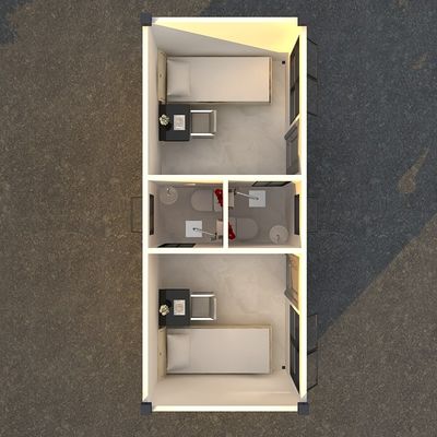 BOX SPACE Precio barato Taller de 20 pies Casa de contenedores prefabricada con cocina, casas portátiles modulares con decoraciones