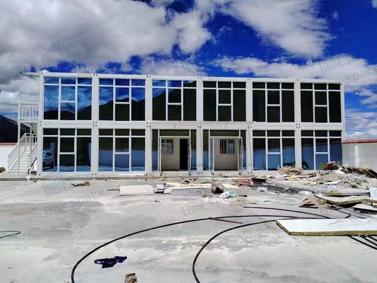 Casa de contenedores de 75 mm de capa de aislamiento de lana de vidrio para un transporte fácil
