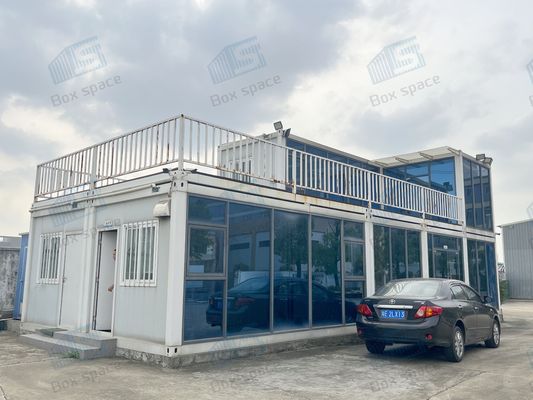 Edificio moderno prefabricado patio trasero jardín exterior sala de gimnasia contenedor estudio oficina cobertizo casa prefabricada