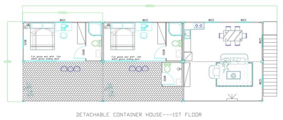 Casa de contenedores personalizada Casas prefabricadas de acero con 3 dormitorios como villa junto al mar y resort