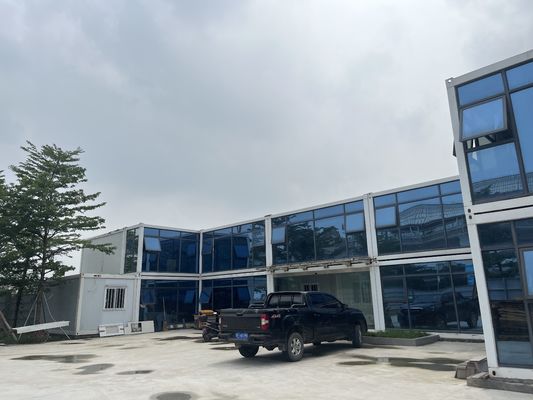 Edificio de oficinas de contenedores de acero ligero prefabricado de 40 pies diseño modular de dos pisos Contenedor con aislamiento