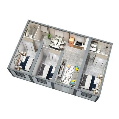 Casa de contenedores modular prefabricada ecológica Resistencia al viento 120KM/H