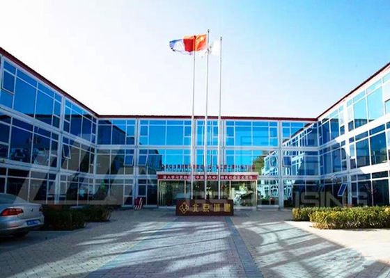 China Casa modular del envase de la cortina de cristal, edificios modulares comerciales modificados para requisitos particulares fábrica