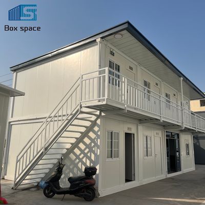 Casas modulares prefabricadas de 20 pies 40 pies Casa de contenedores modulares Casa de oficina Casa de cabañas Casas de contenedores apilables