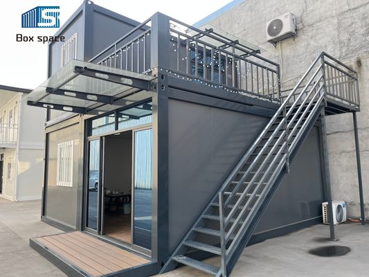 Boxspace 20 pies fuera de la red Container Houses 2 pisos Contenedor móvil Oficina Casa prefabricada diminuta Para alquilar apartamento